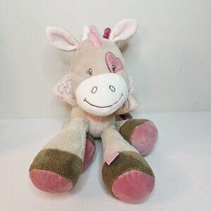 Nattou Jade Unicorn Winged Pegasus 11" Plush Belgium Stuffed Animal Baby Toy